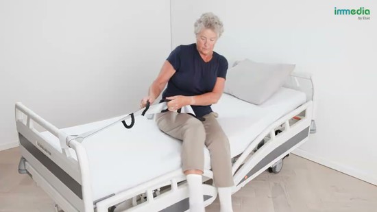 See how BedString can support the movement of sitting up in bed.