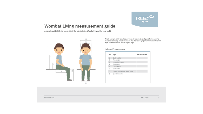 R82 Wombat Living Measurement guide