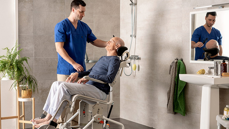 Exploring the adaptability of the Etac Swift Mobil-2 mobile shower chair commode Card item