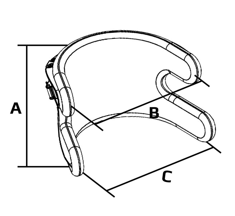 Adjustable head support with two laterals