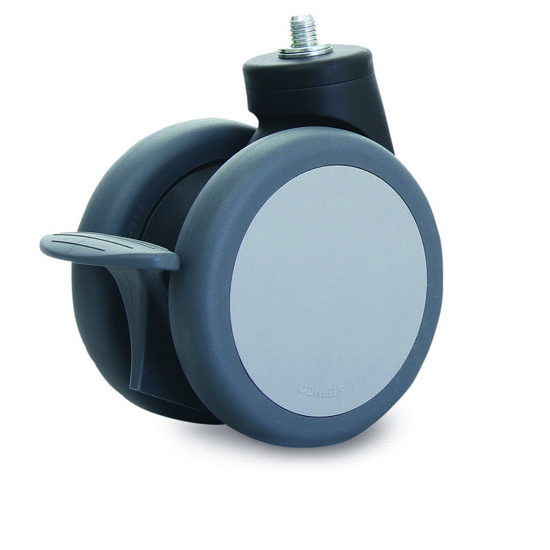 Castors with directional stabilizers
