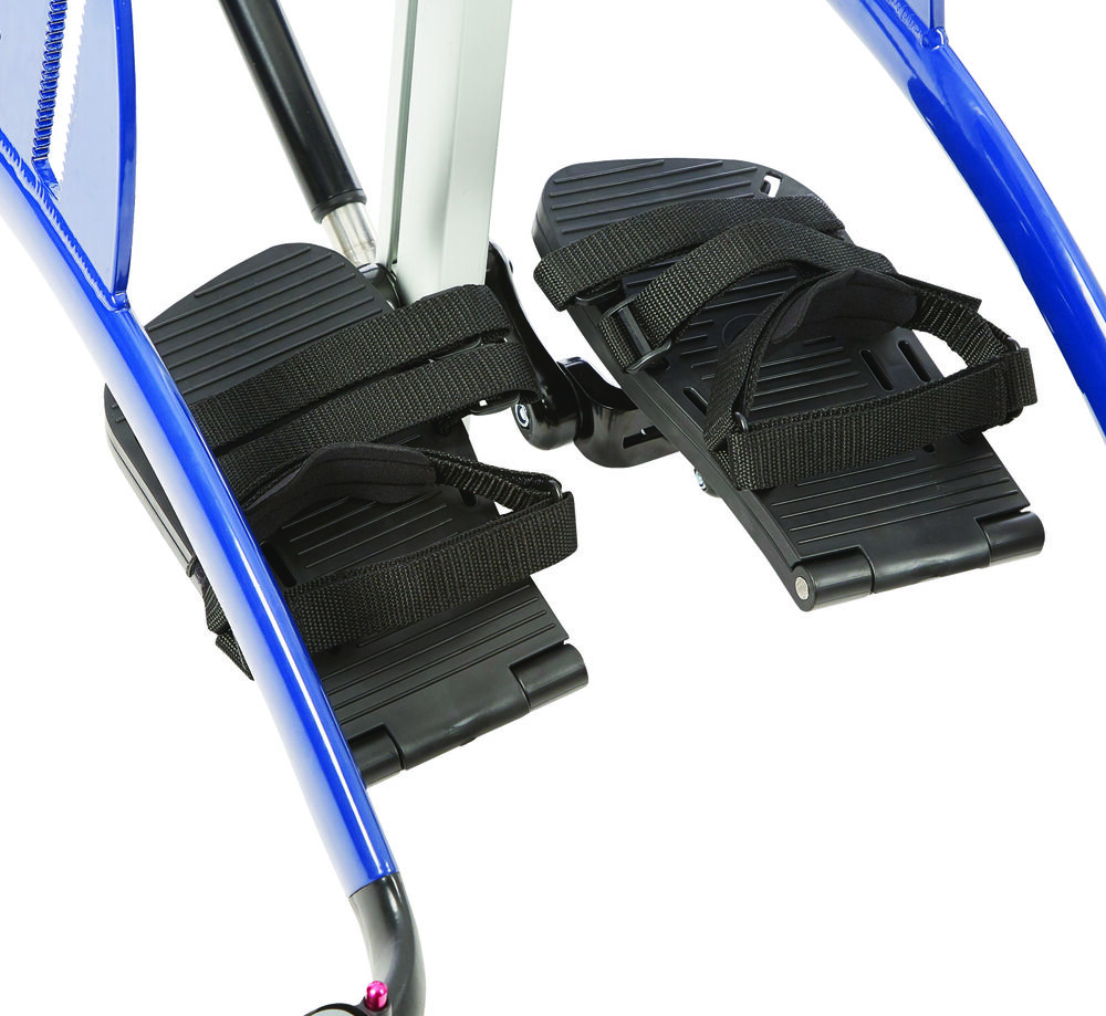 Separate foot supports with hinged sandals