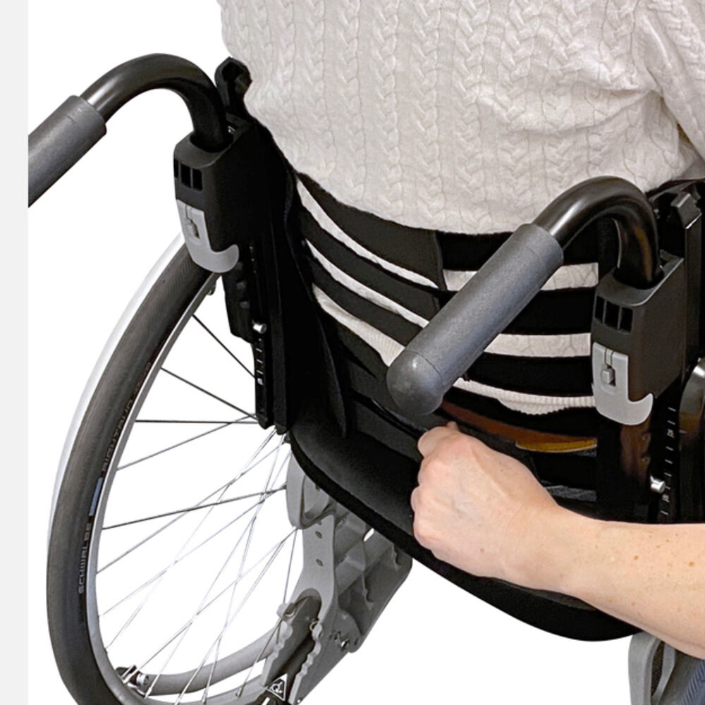 Creating a sufficient pelvic support is the first step towards proximal stability. The seat to back angle and lower back straps are the core settings to stabilize the pelvis.