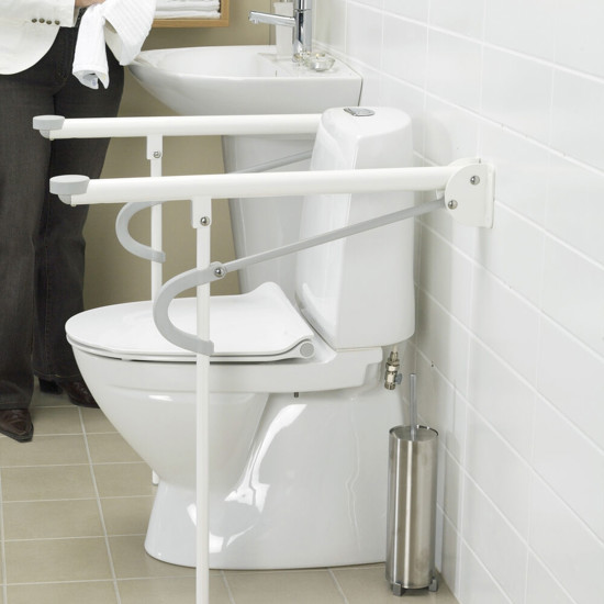 Etac OptimaL toilet arm support has a neat design.