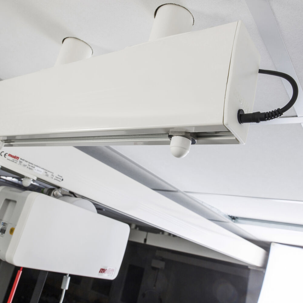 In-Rail-Charging means the hoist is always ready for operation. This is one of the many solutions that makes Molift Rail System one of the most intuitive system.