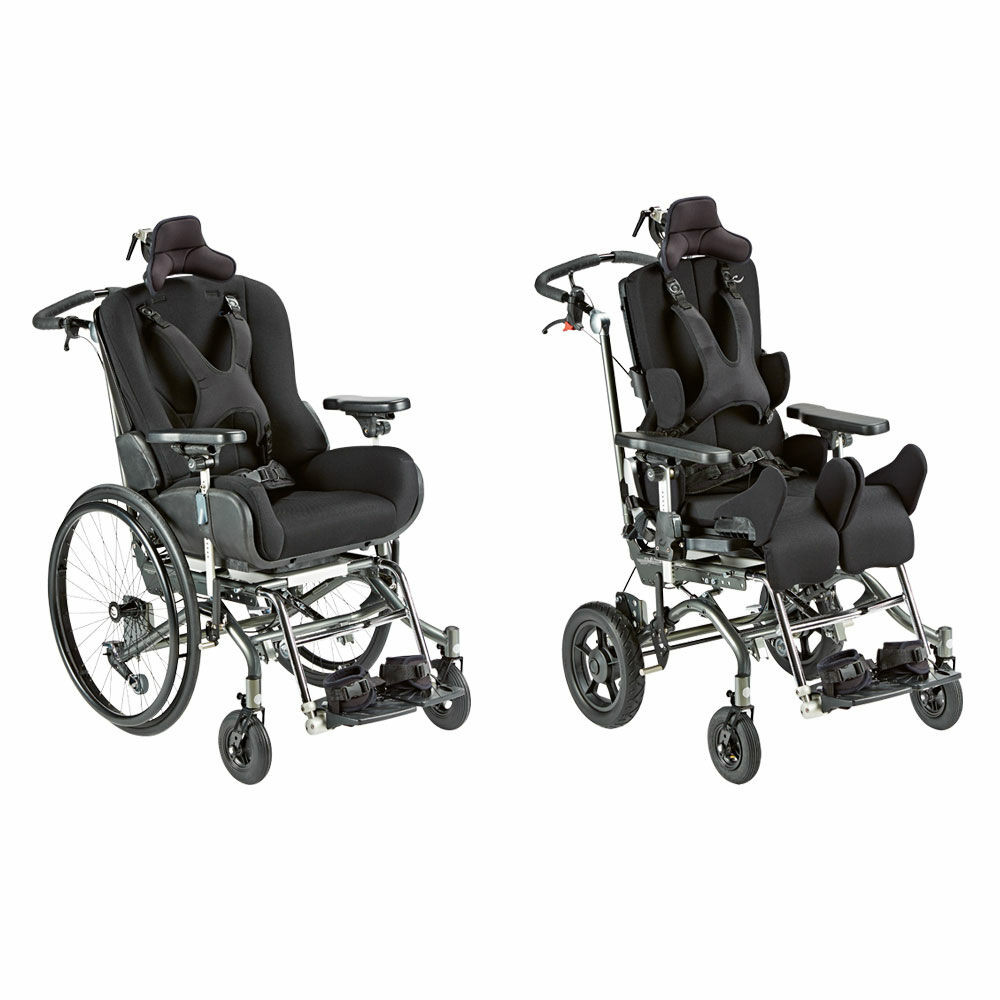 Multi Frame:x is the perfect choice of wheelchair base for large seat units like the Panda Futura 5 and x:panda 4 from R82