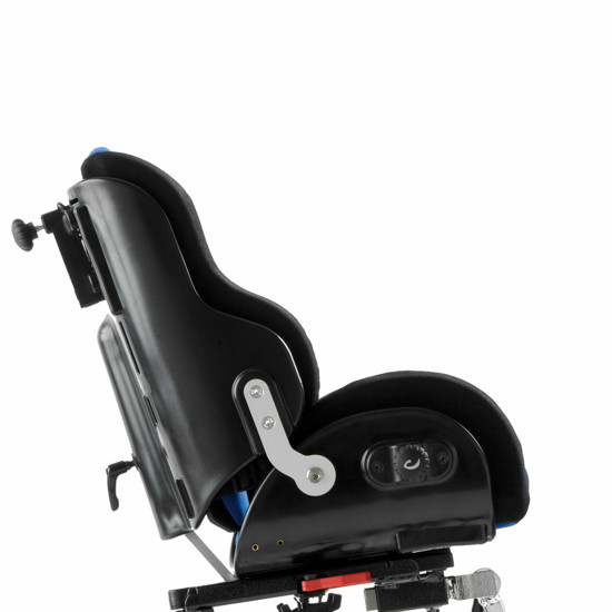 The back can be adjusted independently of the seat. The pivotal point of recline is anatomically correct, i.e. in line with the hip joint