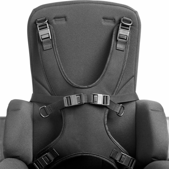 The seat is prepared for mounting of e.g. armrests. Several fixlocks and slots in the back and seat ensure easy mounting of other accessories