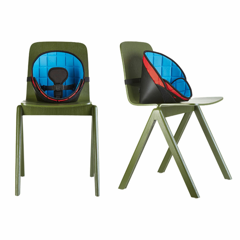 The Scallop is not only used for long sitting. It can also be attached to a wide variety of chairs to add extra support while sitting around a table to enable participation in everyday activities.