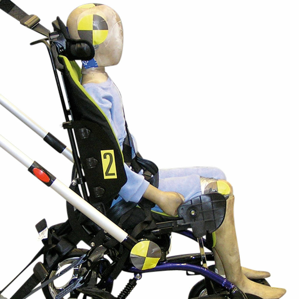The Stingray complies with ISO 7176-19, for safe transportation in motor vehicles. The Stingray is approved for transportation of 40 kg user weight in vehicles