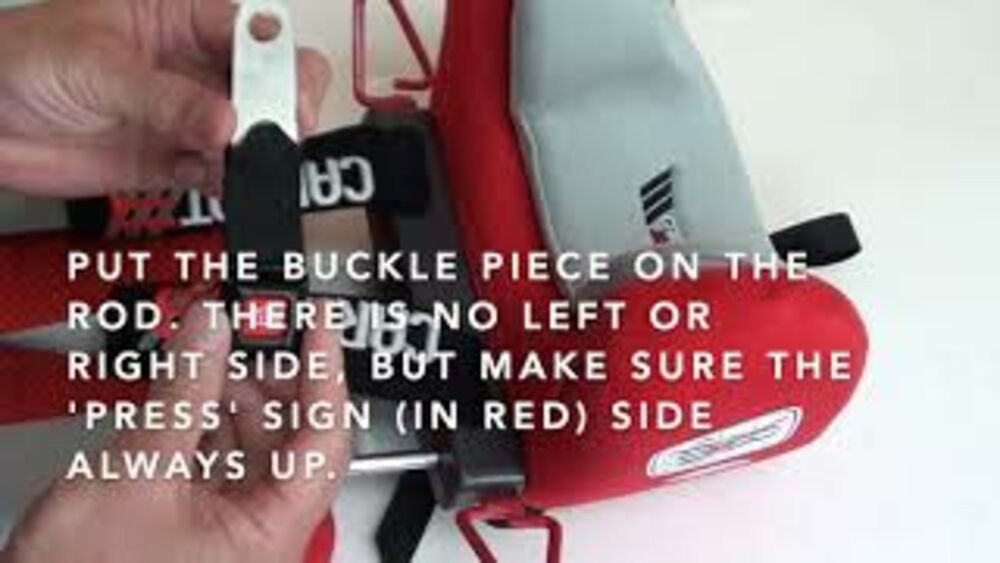 Convaid Carrot 3 - Attaching Fixing Strap to Aircraft Seat