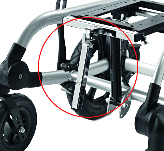 Single rod for footsupport