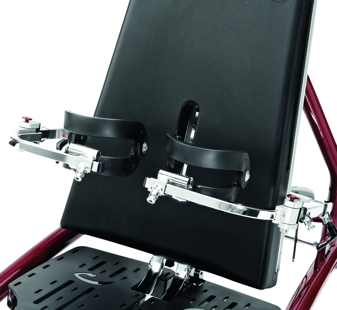 Knee supports, hinged, swing-away