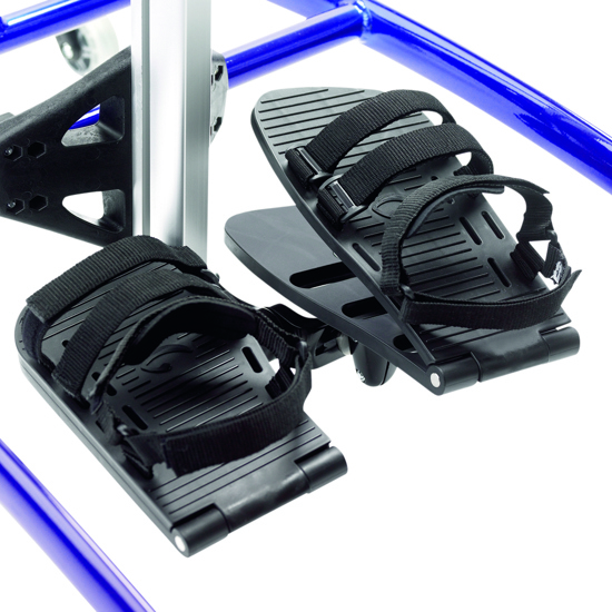 Separate foot supports w/hinged sandals