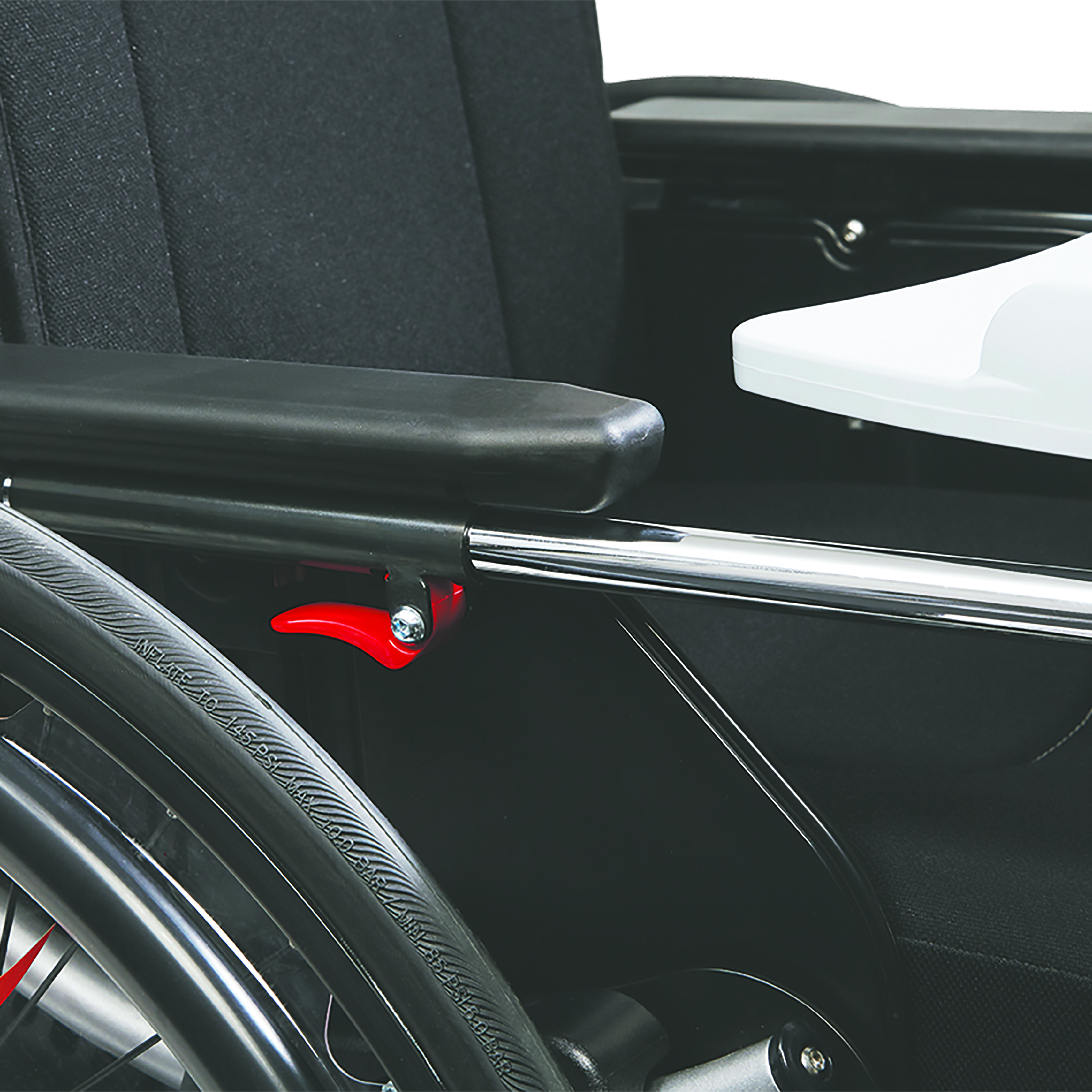 Arm rests, incl. side plates and tray holders