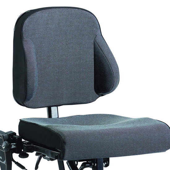 Back rest and seat cushion contoured