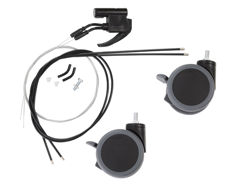 Hand operated central brake kit for retrofitting