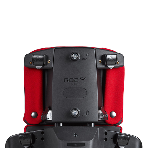 Upper back with bracket for strap guidance - wider