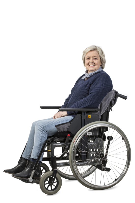 Molift RgoSling Shadow in wheelchair