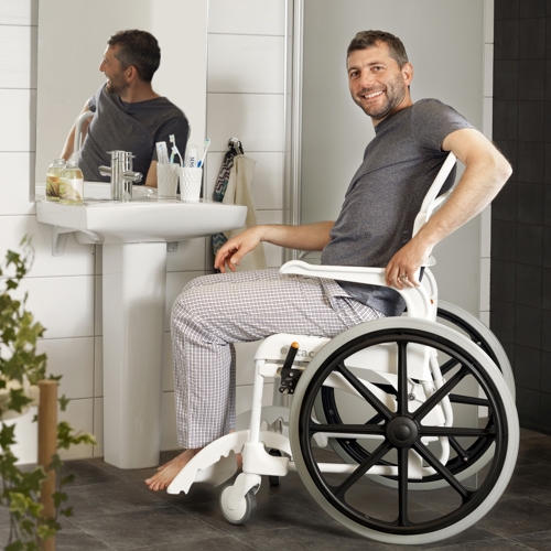 Etac Clean 24 self propelled shower commode chair