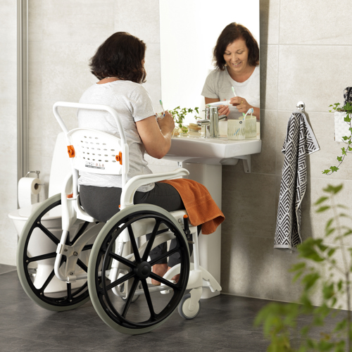 Etac Clean 24 self propelled shower commode chair