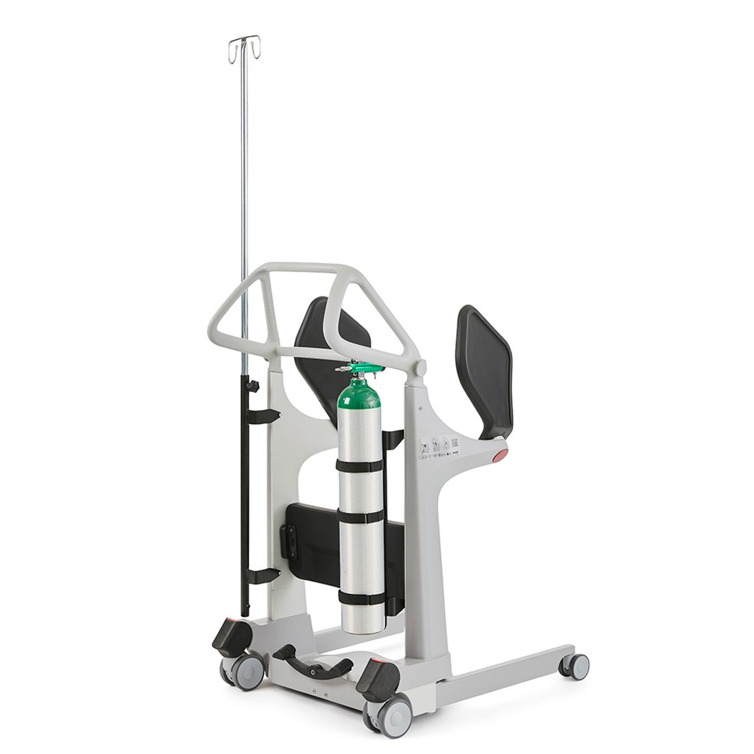 Molift Transfer Pro with IV-pole and oxygen tank