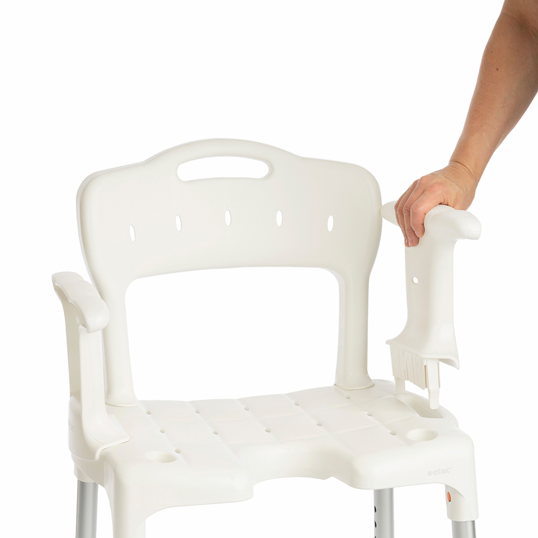 Etac Swift shower chair assembly armrest