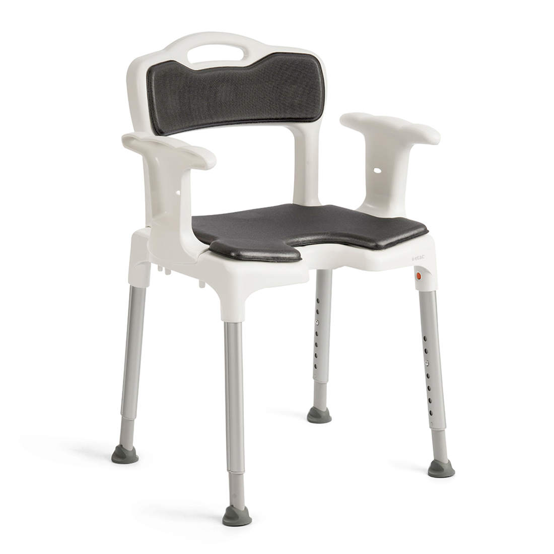 Etac Swift shower chair with seat and back support pad