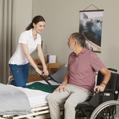 Immedia Swan with user and carer in wheelchair