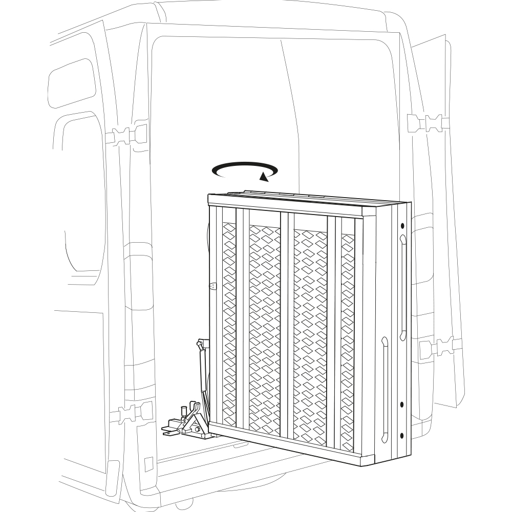 Fahrzeugrampe, rotierbar Abb.2