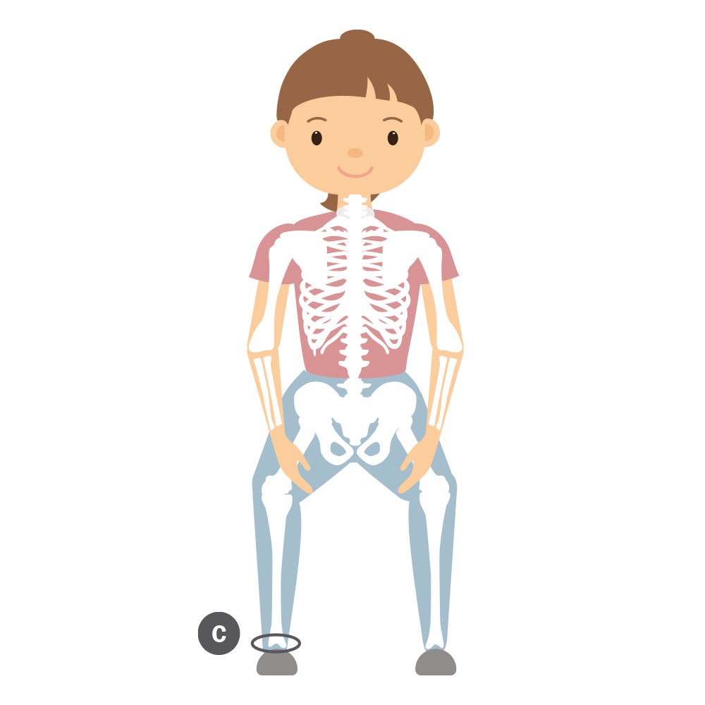 Ankle straps measurement illustration
