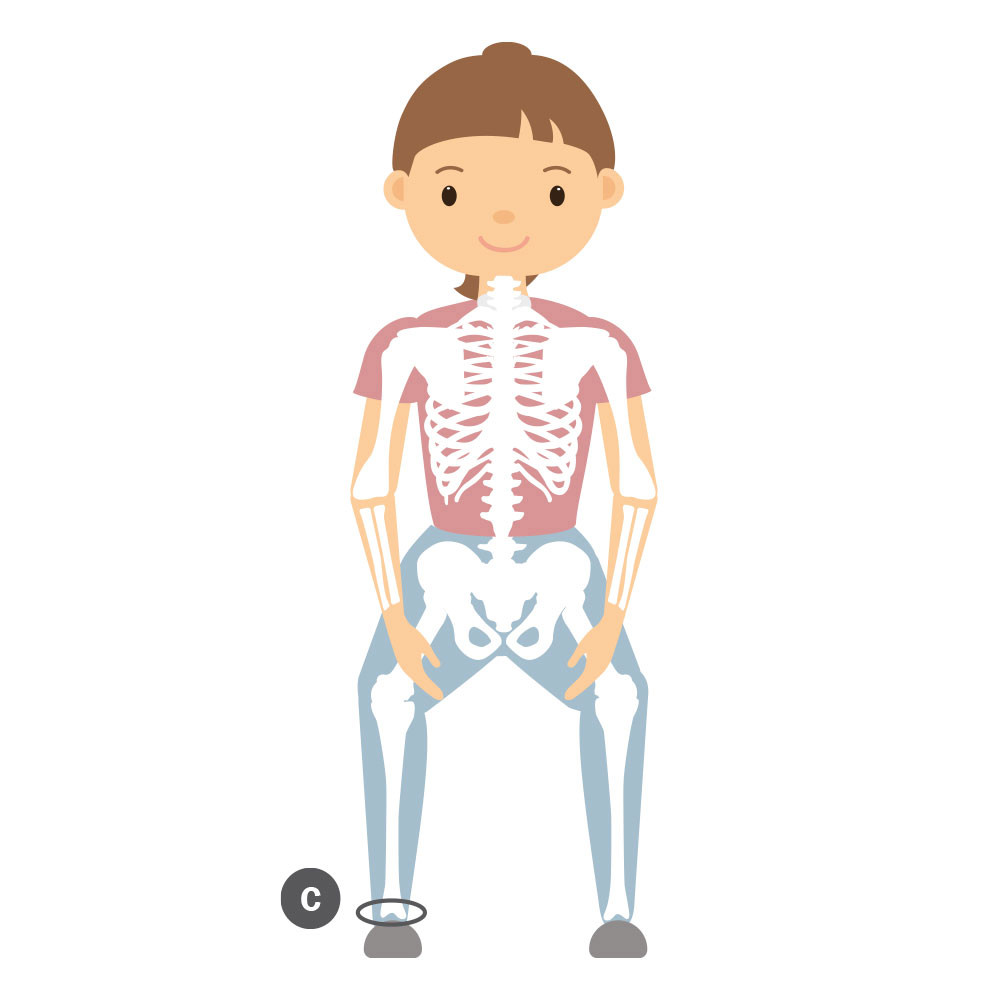 Ankle straps measurement illustration