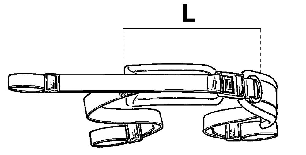 Hip belt upholstered measurements