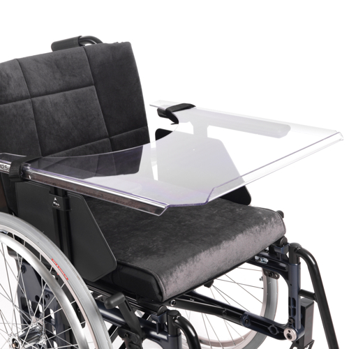 Fastened to the arm support cushions (included) using Velcro. Fits both short and long arm support. Available for seats up to 50 cm (20") width. A non-slip mat is available as an extra option.
