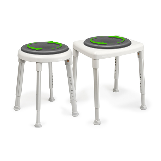Showerstools with swivel pad
