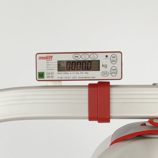 Weight scale including lifting arm