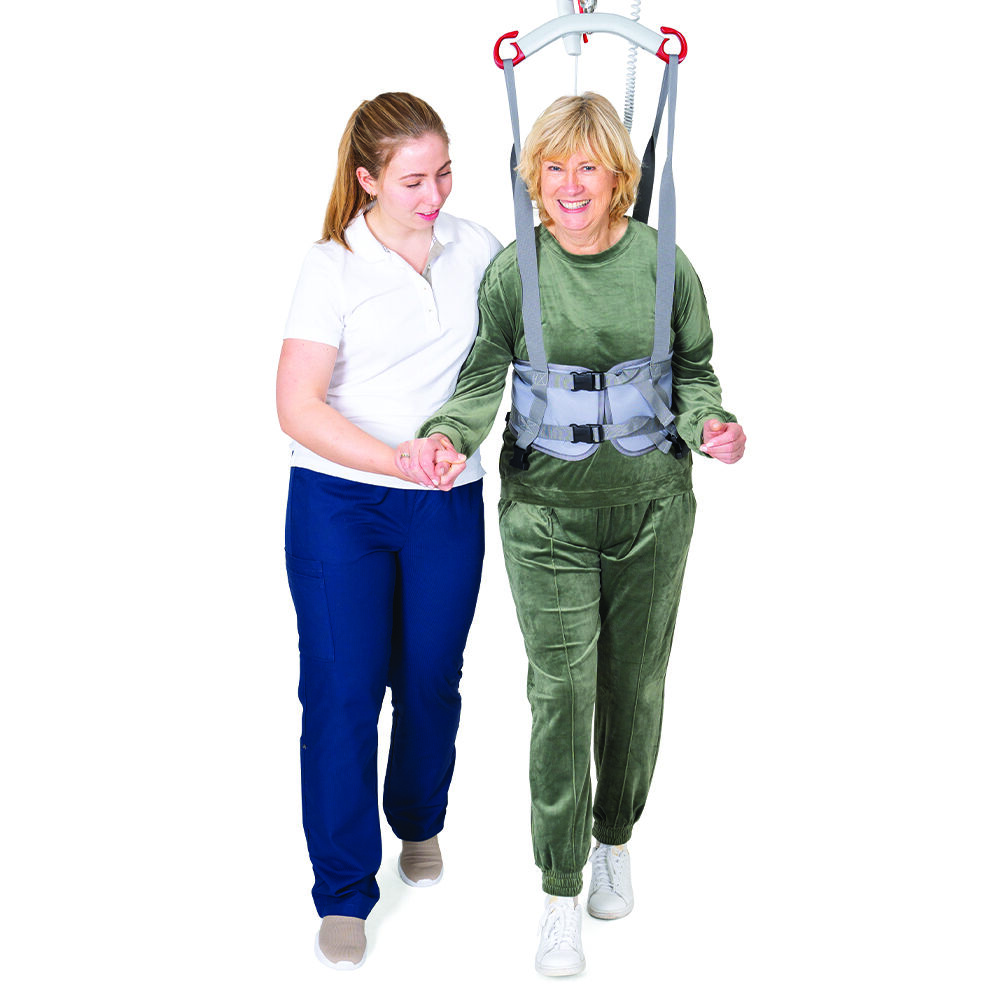 Molift UnoSling Ambulating Vest carer and patient front