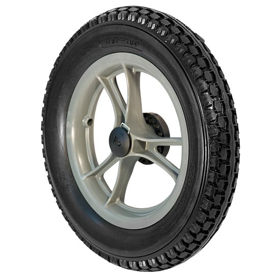 12.5” X 2” Rear solid knobby tires