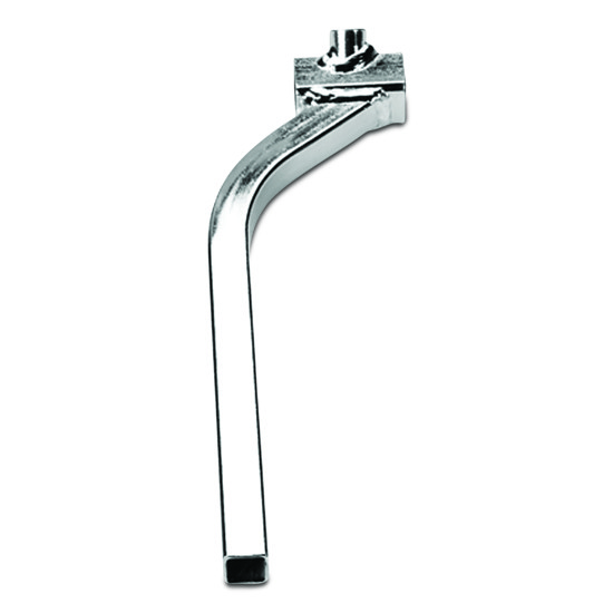 Swan neck bar system, vertical. Stainless steel. 