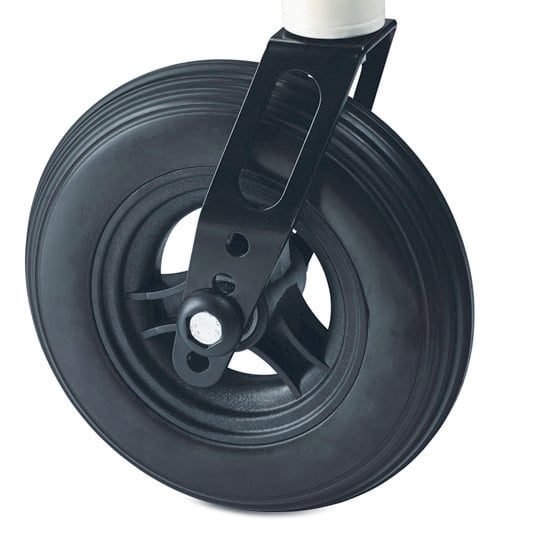 7” solid front wheels