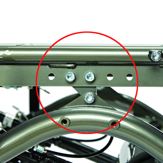 Height adjustment +25 mm (435 above floor)