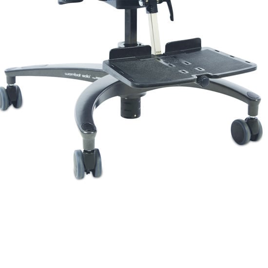 Foot rest mounted under seat