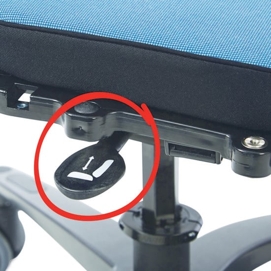 Height handle under seat