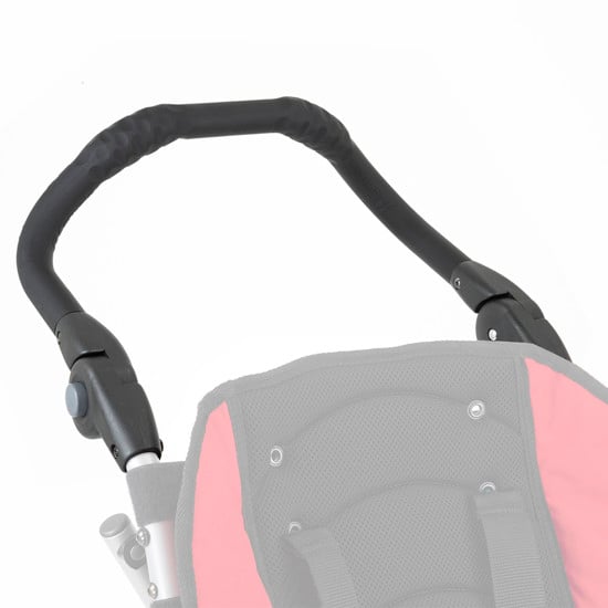 One-piece, height-adjustable push handle