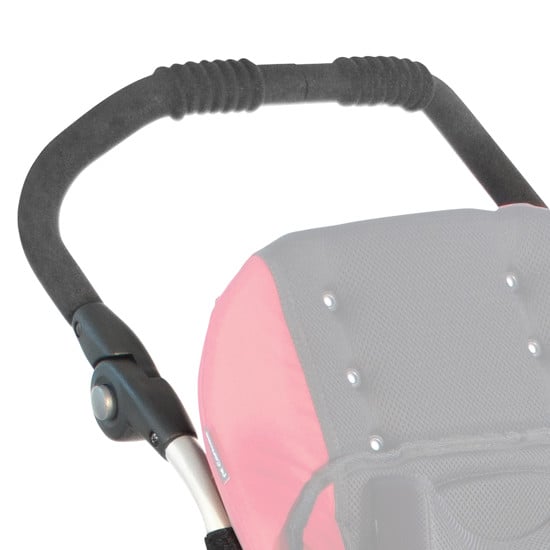 One-piece, height adjustable push handle