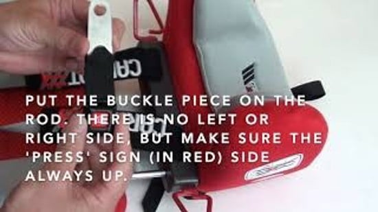 Convaid Carrot 3 - Attaching Fixing Strap to Aircraft Seat