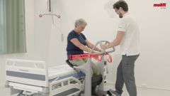 Support when standing up or sitting down and during transfer with Molift Transfer Pro