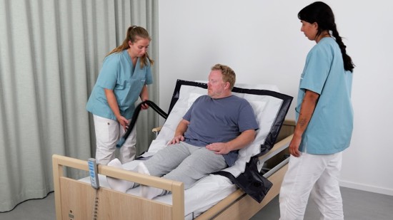 HoverTech Q2Roller - Assist a patient to sit on the edge of the bed