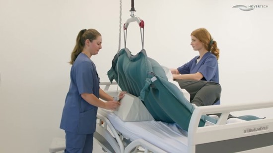 HoverMatt PROS Air - Turning a bariatric patient manually and with a hoist