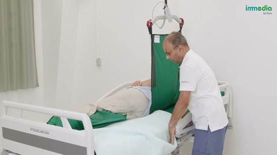 Turning a user on their side for personal care